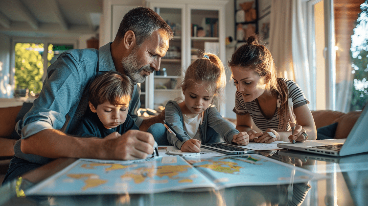 famille carte du monde